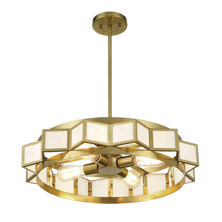 Savoy House Gideon 1-3167-4-322 Chandelier Light - Warm Brass