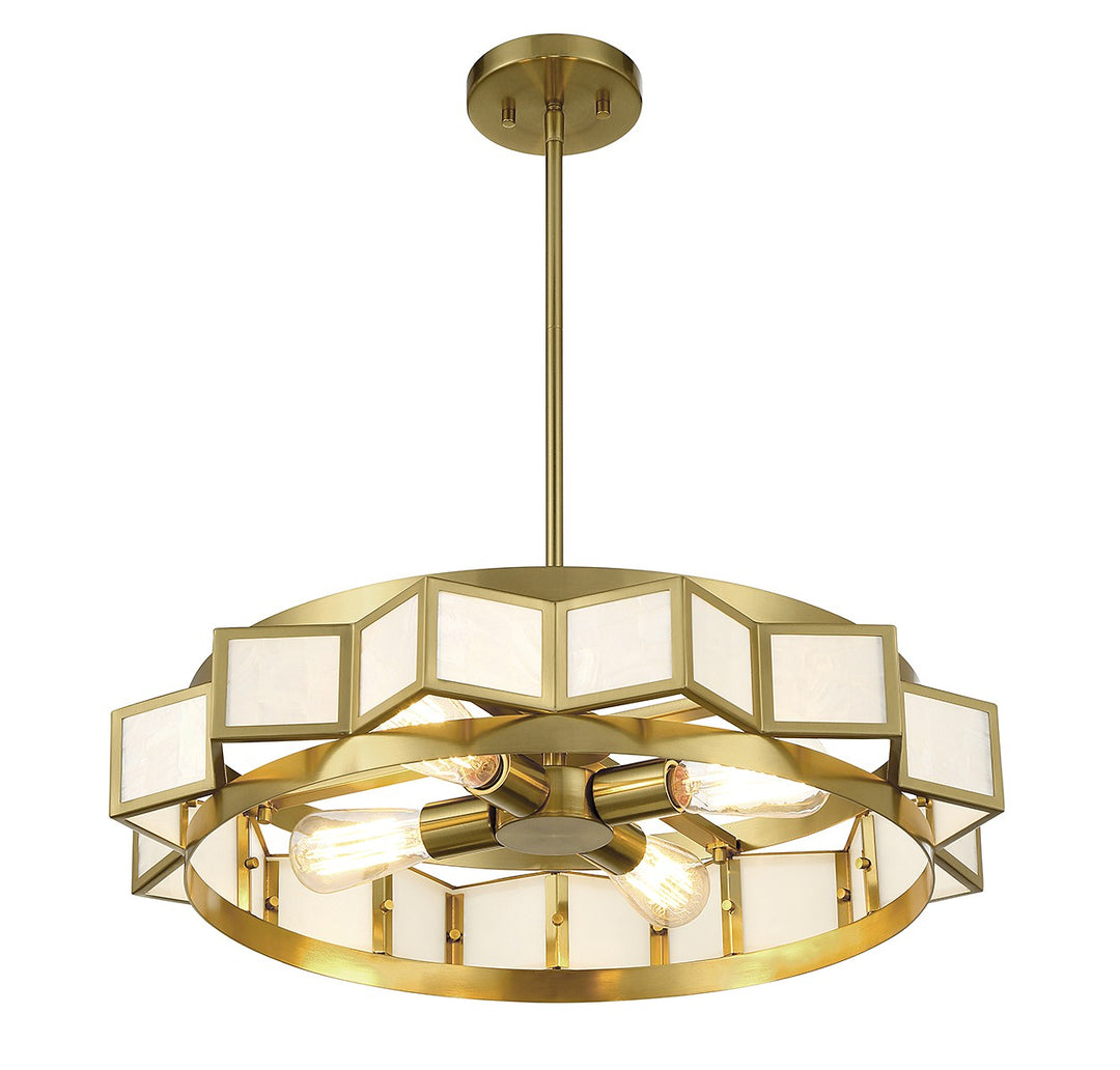 Savoy House Gideon 1-3167-4-322 Chandelier Light - Warm Brass