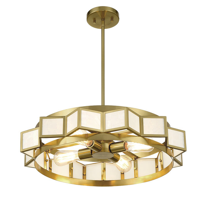 Savoy House Gideon 1-3167-4-322 Chandelier Light - Warm Brass