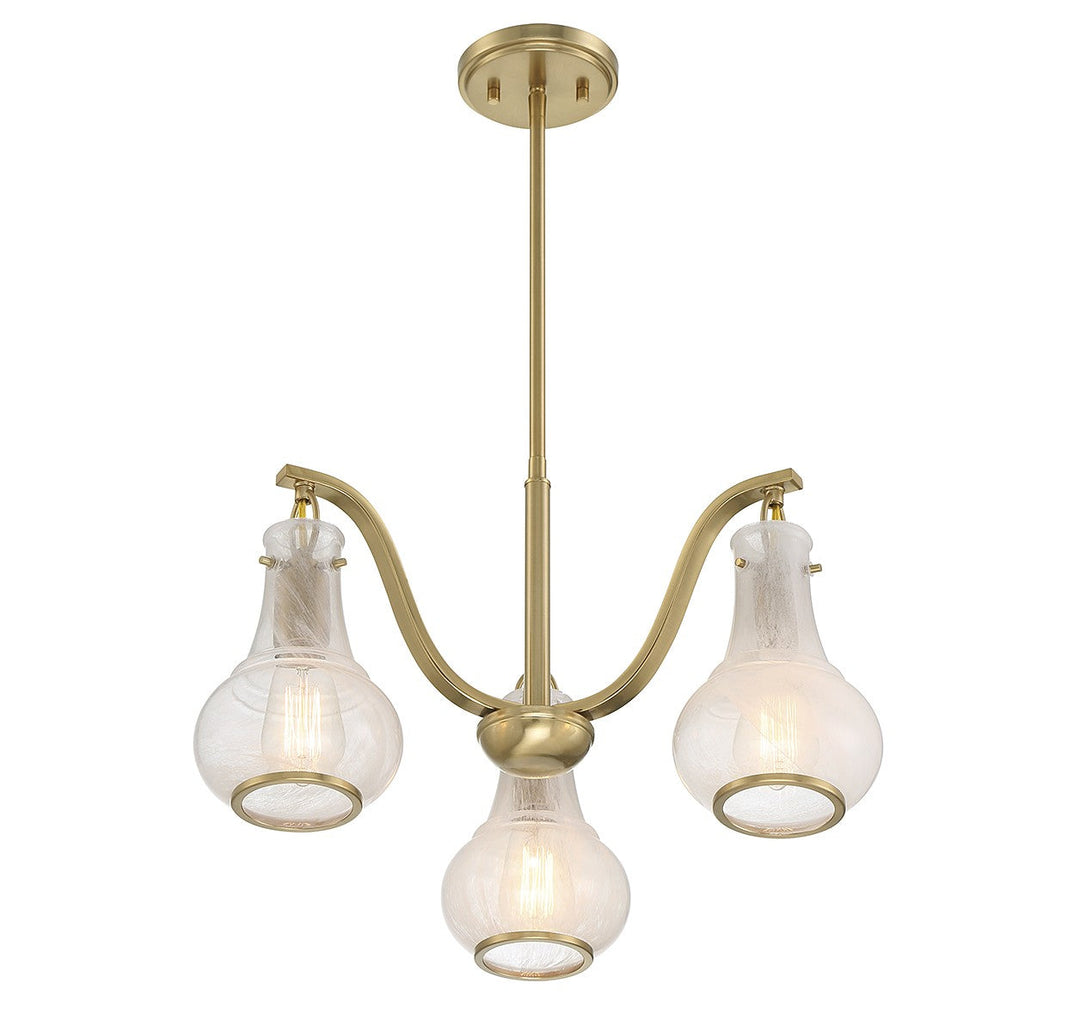 Savoy House Adams 1-4418-3-322 Chandelier Light - Warm Brass