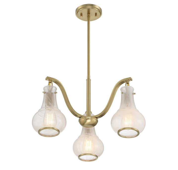 Savoy House Adams 1-4418-3-322 Chandelier Light - Warm Brass