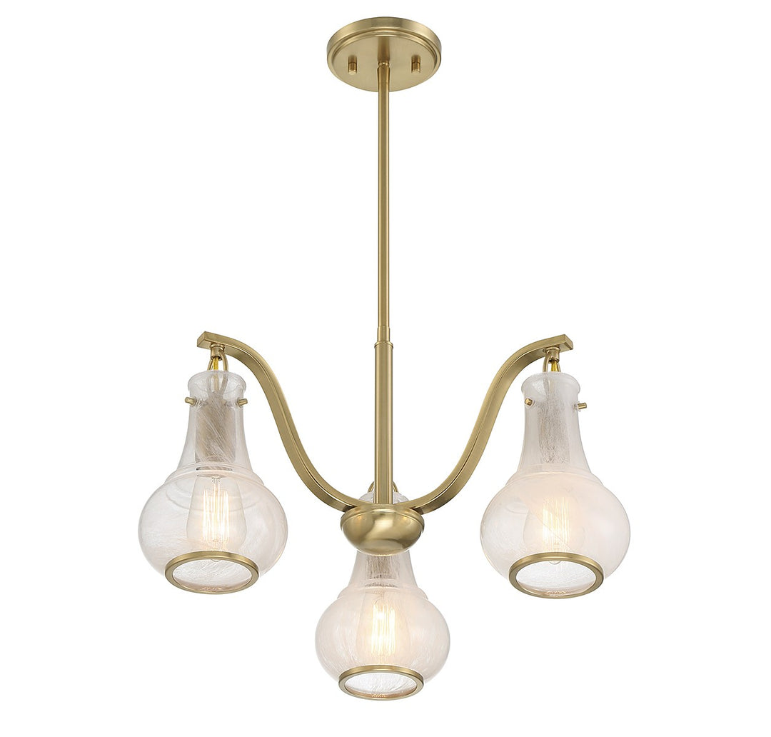 Savoy House Adams 1-4418-3-322 Chandelier Light - Warm Brass