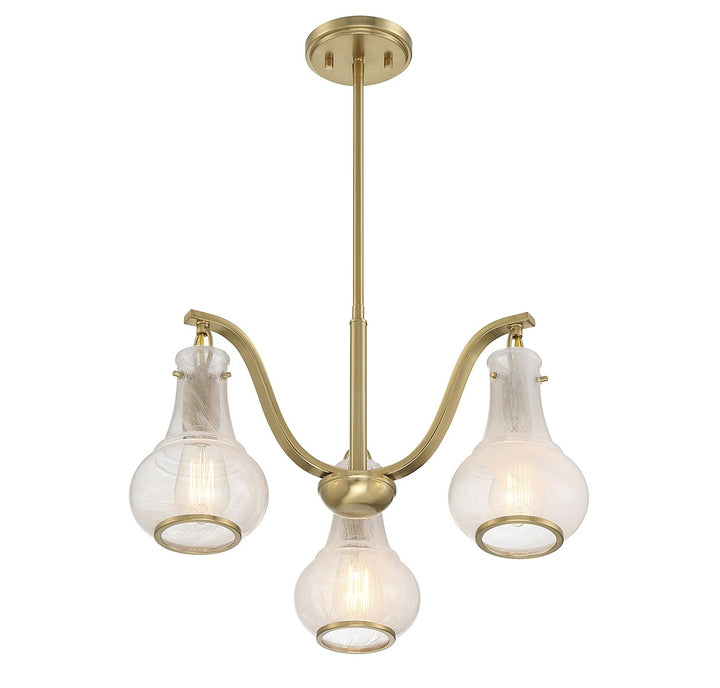 Savoy House Adams 1-4418-3-322 Chandelier Light - Warm Brass