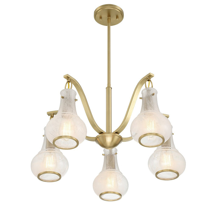 Savoy House Adams 1-4419-5-322 Chandelier Light - Warm Brass