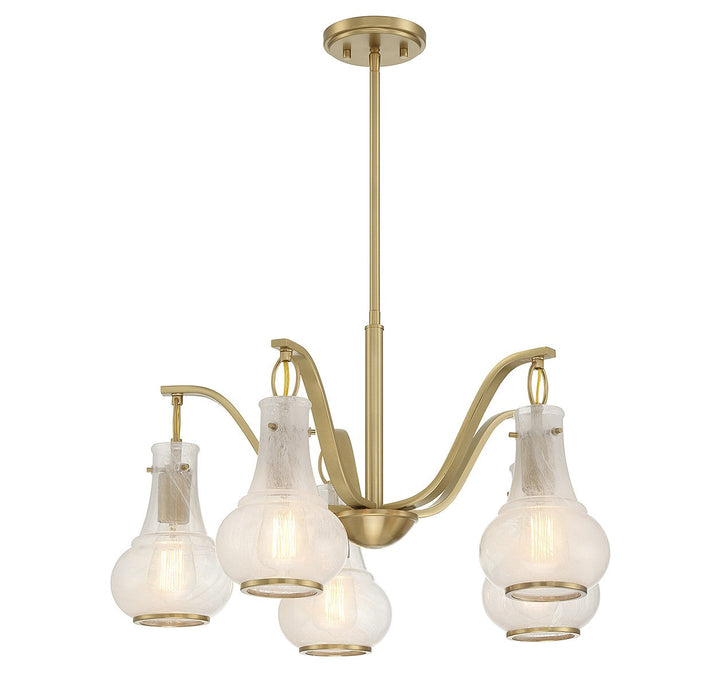 Savoy House Adams 1-4419-5-322 Chandelier Light - Warm Brass