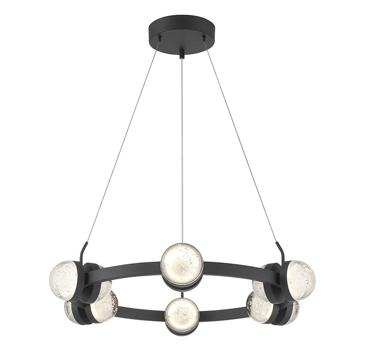 Savoy House Biscayne 1-4486-12-89 Chandelier Light - Matte Black