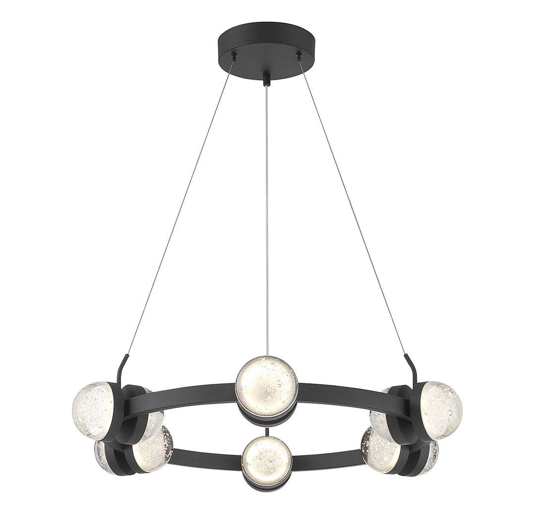 Savoy House Biscayne 1-4486-12-89 Chandelier Light - Matte Black