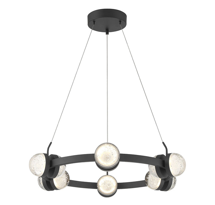 Savoy House Biscayne 1-4486-12-89 Chandelier Light - Matte Black