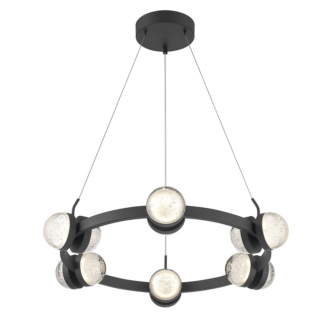 Savoy House Biscayne 1-4486-12-89 Chandelier Light - Matte Black