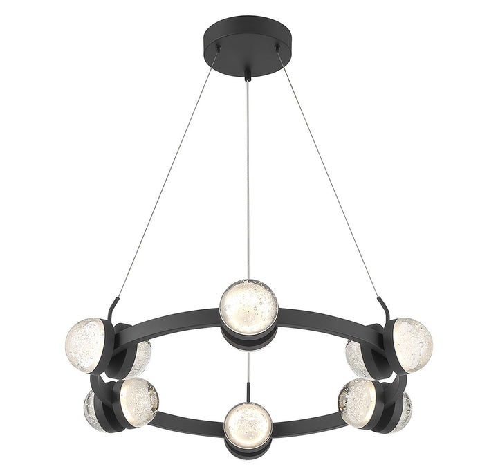 Savoy House Biscayne 1-4486-12-89 Chandelier Light - Matte Black