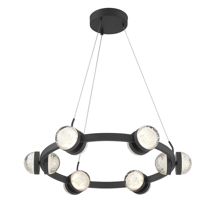 Savoy House Biscayne 1-4486-12-89 Chandelier Light - Matte Black