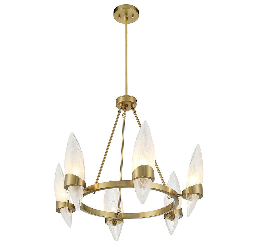 Savoy House Nouvel 1-5500-6-322 Chandelier Light - Warm Brass