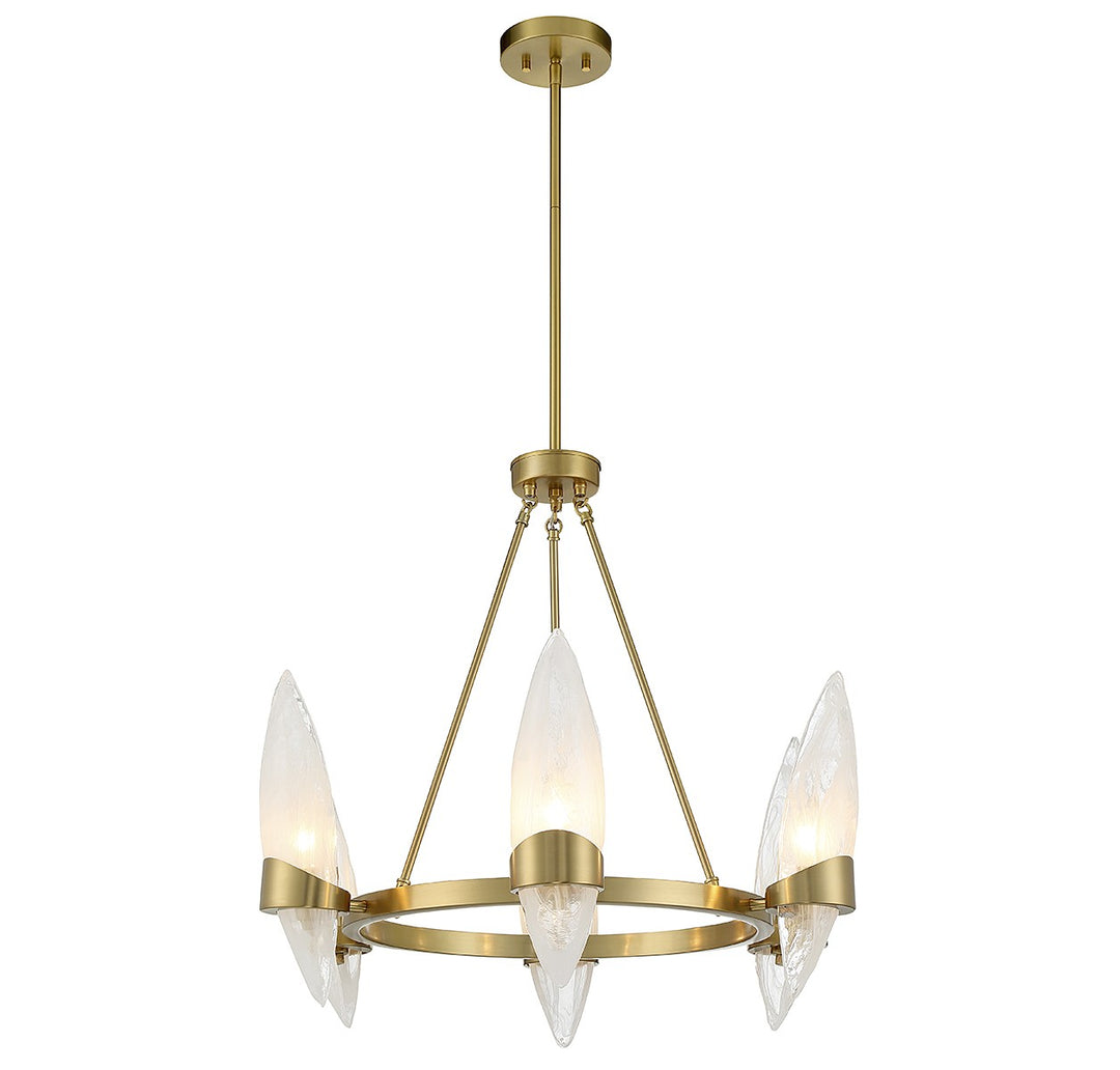 Savoy House Nouvel 1-5500-6-322 Chandelier Light - Warm Brass