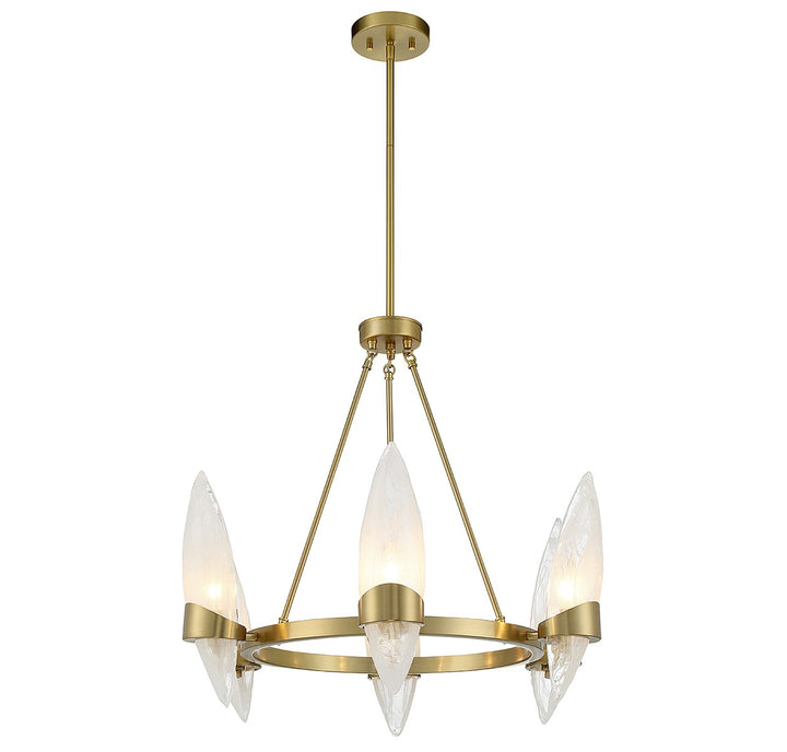 Savoy House Nouvel 1-5500-6-322 Chandelier Light - Warm Brass