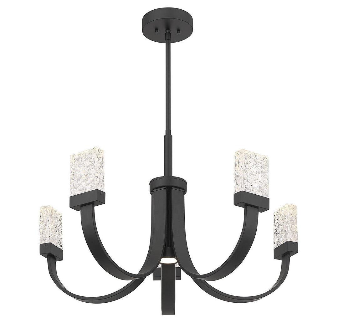 Savoy House Kahn 1-6620-6-89 Chandelier Light - Matte Black