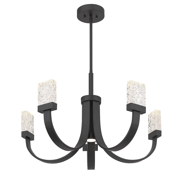 Savoy House Kahn 1-6620-6-89 Chandelier Light - Matte Black