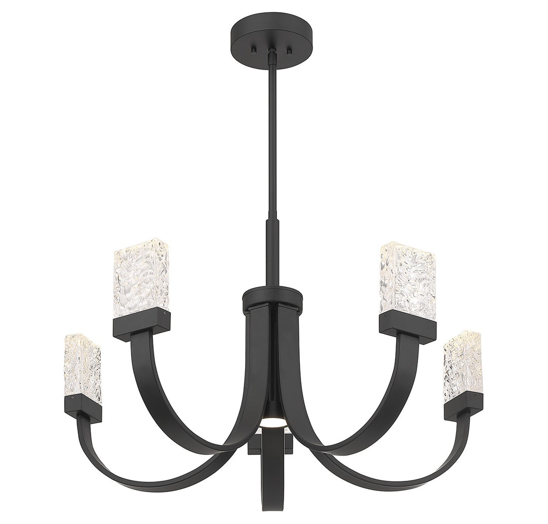 Savoy House Kahn 1-6620-6-89 Chandelier Light - Matte Black