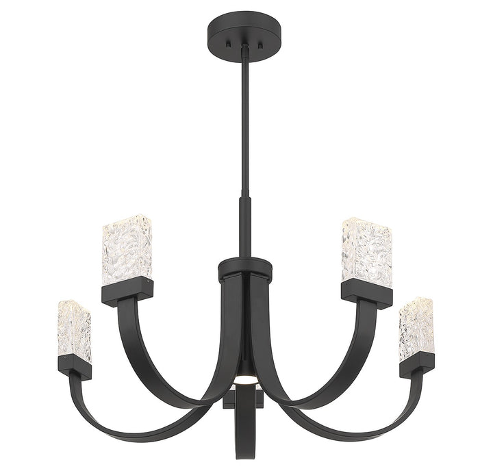 Savoy House Kahn 1-6620-6-89 Chandelier Light - Matte Black