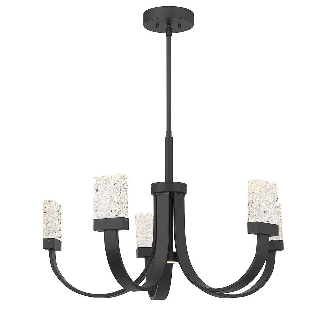 Savoy House Kahn 1-6620-6-89 Chandelier Light - Matte Black