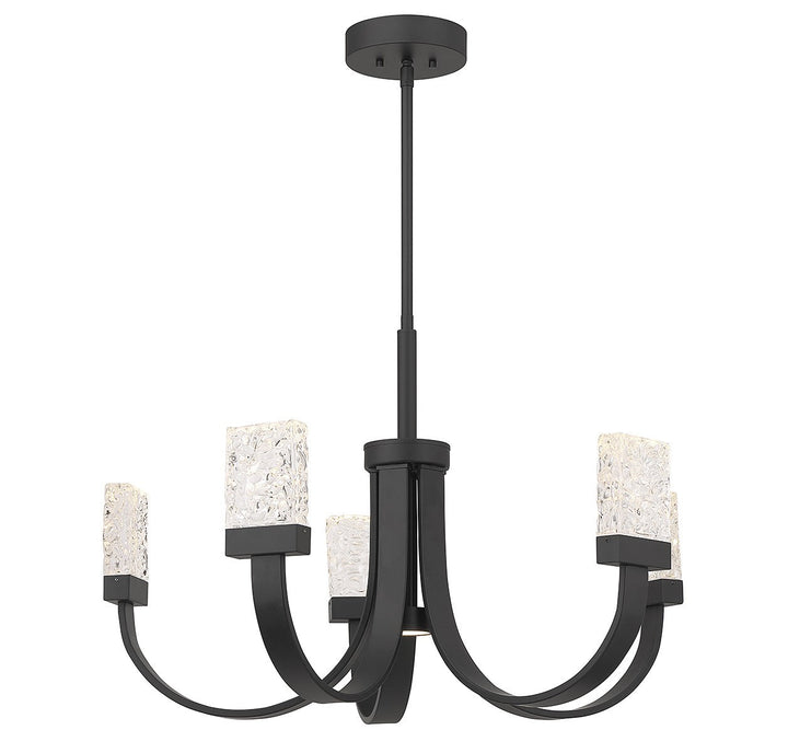 Savoy House Kahn 1-6620-6-89 Chandelier Light - Matte Black