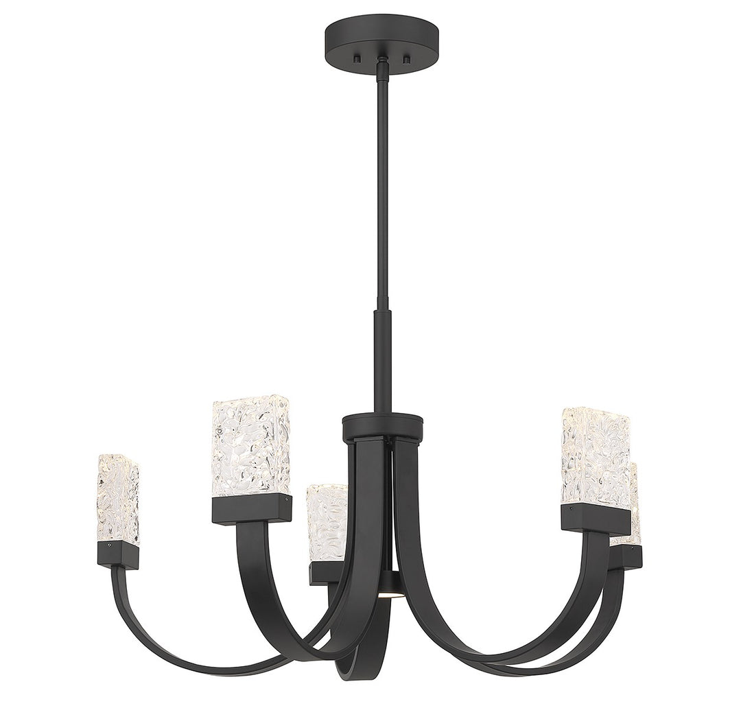 Savoy House Kahn 1-6620-6-89 Chandelier Light - Matte Black