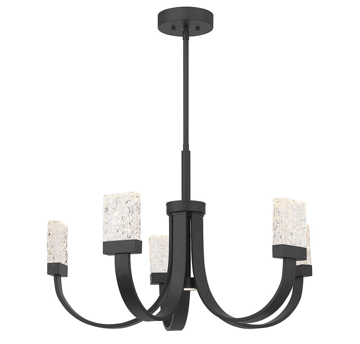 Savoy House Kahn 1-6620-6-89 Chandelier Light - Matte Black