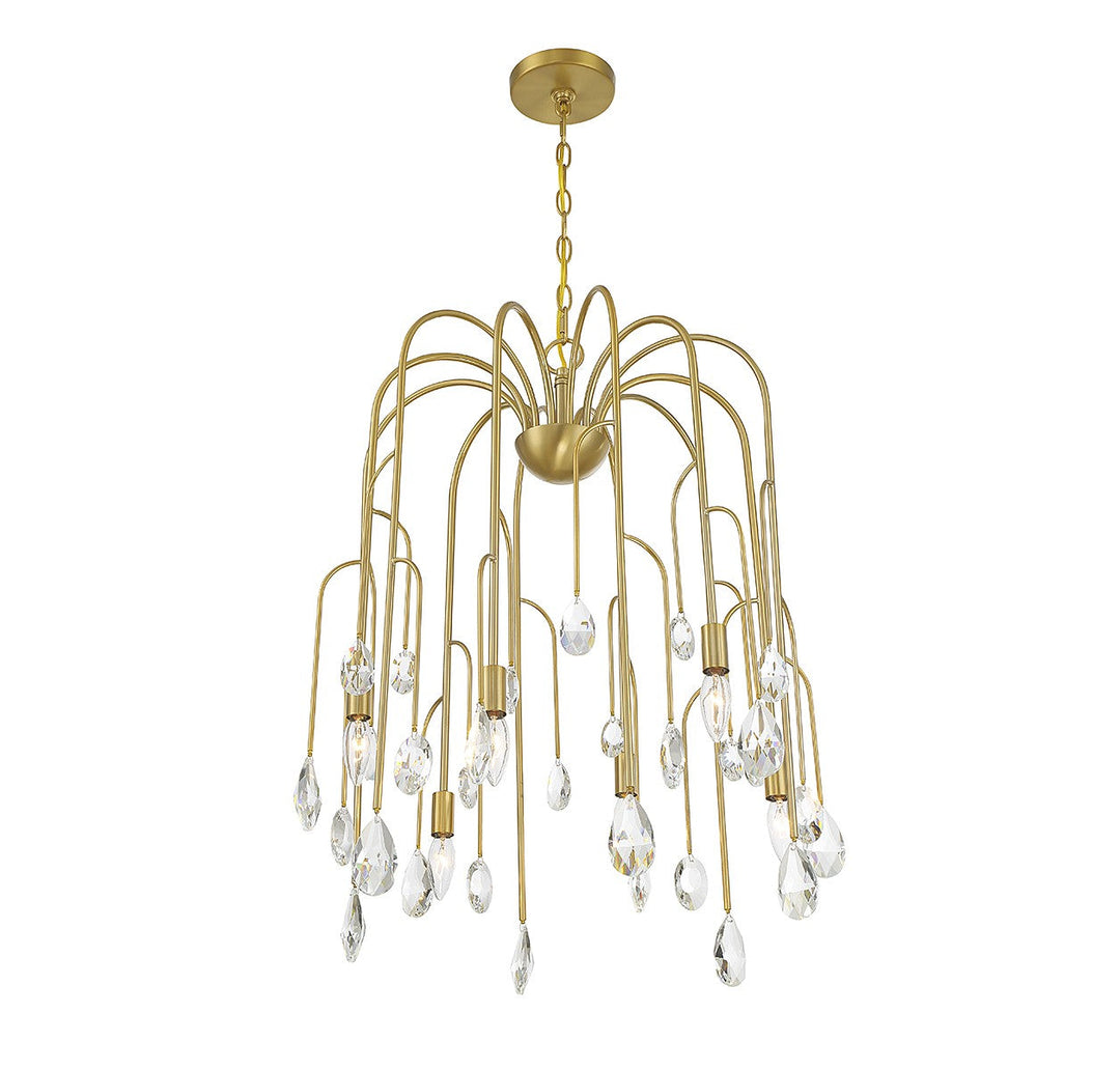 Savoy House Anholt 1-6686-6-127 Chandelier Light - Noble Brass