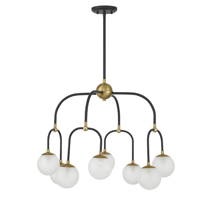 Savoy House Couplet 1-6698-8-143 Chandelier Light - Matte Black with Warm Brass