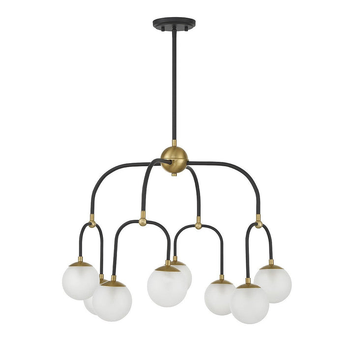 Savoy House Couplet 1-6698-8-143 Chandelier Light - Matte Black with Warm Brass