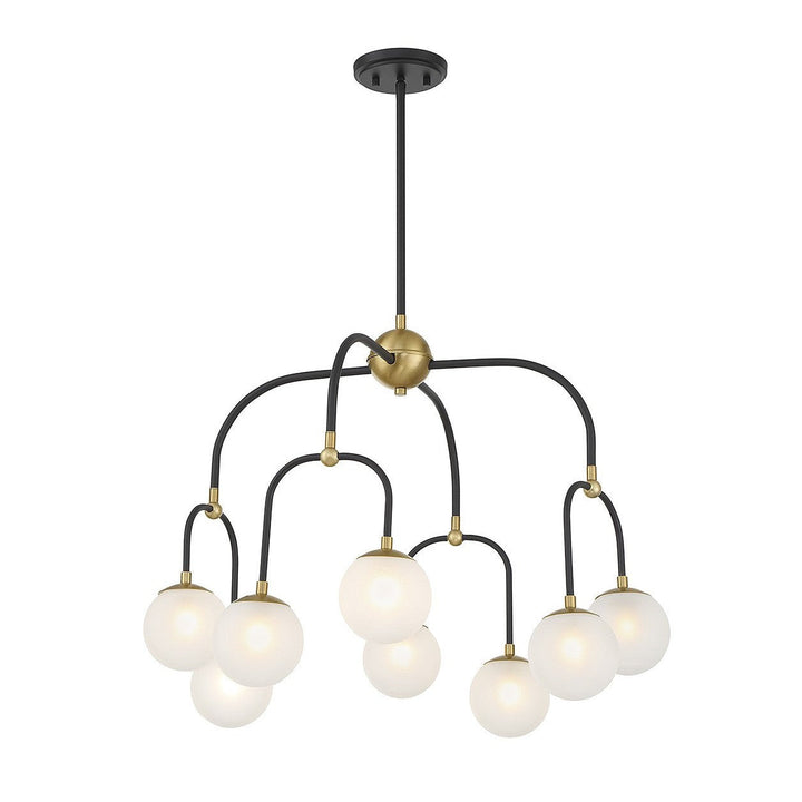 Savoy House Couplet 1-6698-8-143 Chandelier Light - Matte Black with Warm Brass