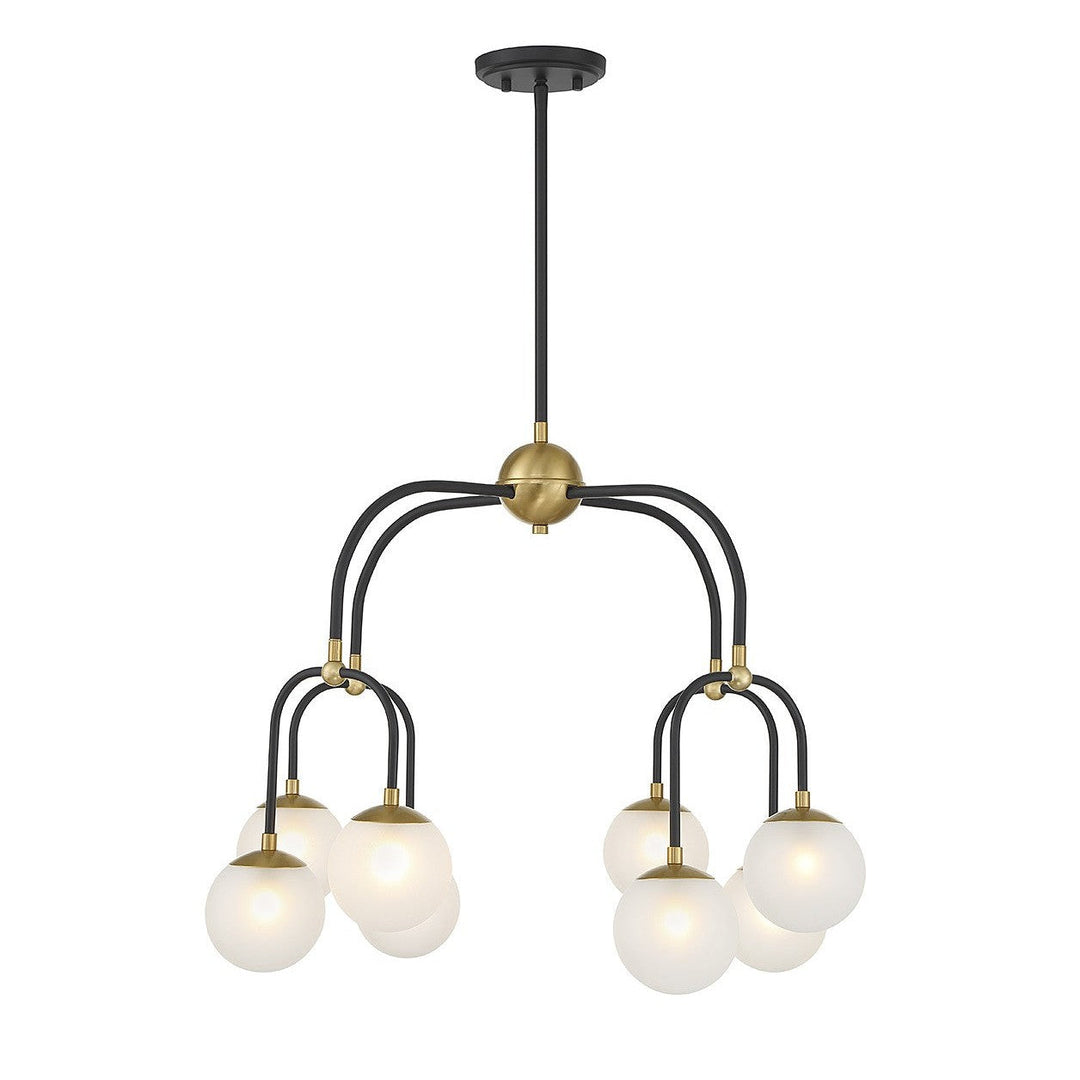 Savoy House Couplet 1-6698-8-143 Chandelier Light - Matte Black with Warm Brass