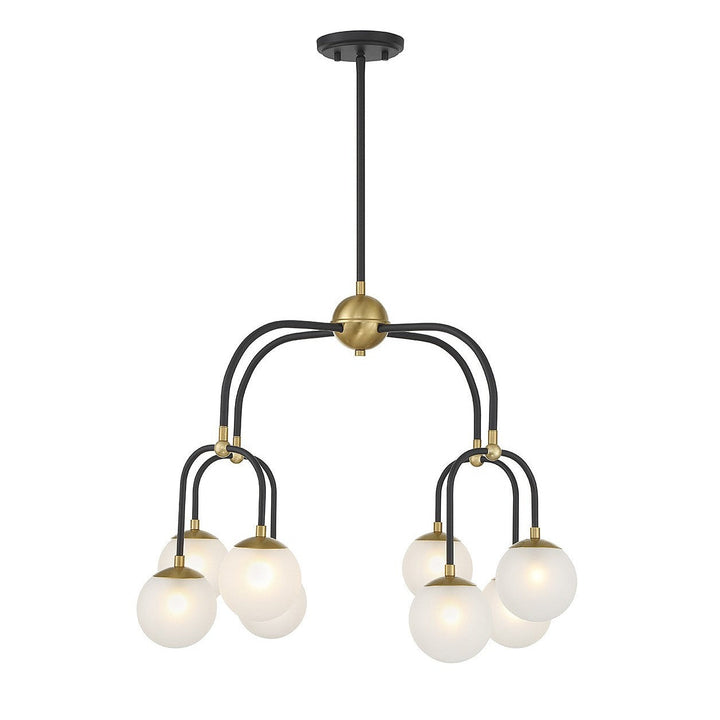 Savoy House Couplet 1-6698-8-143 Chandelier Light - Matte Black with Warm Brass
