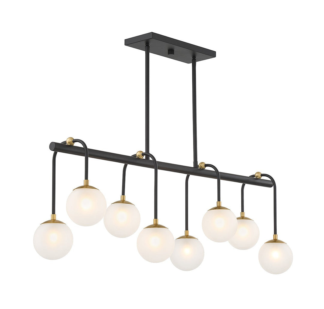 Savoy House Couplet 1-6699-8-143 Pendant Light - Matte Black with Warm Brass