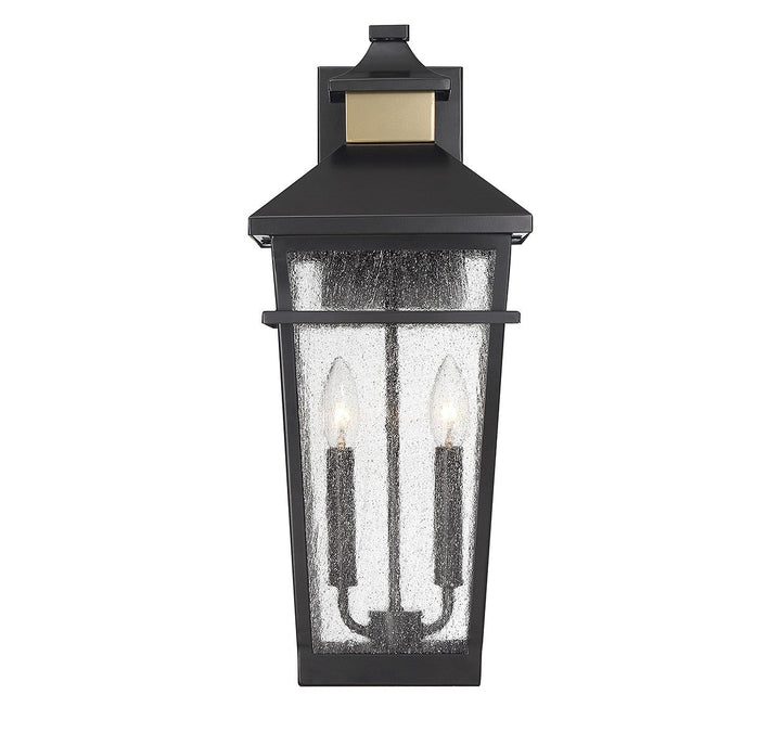Savoy House Lighting 5-714-143  Kingsley Outdoor Matte Black With Warm Brass