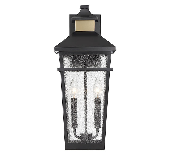Savoy House Lighting 5-714-143  Kingsley Outdoor Matte Black With Warm Brass