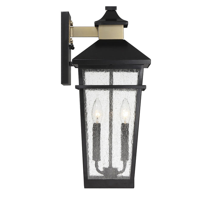 Savoy House Lighting 5-714-143  Kingsley Outdoor Matte Black With Warm Brass