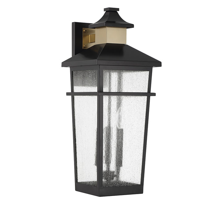 Savoy House Lighting 5-715-143  Kingsley Outdoor Matte Black With Warm Brass