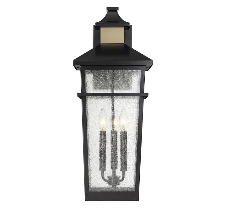 Savoy House Lighting 5-715-143  Kingsley Outdoor Matte Black With Warm Brass