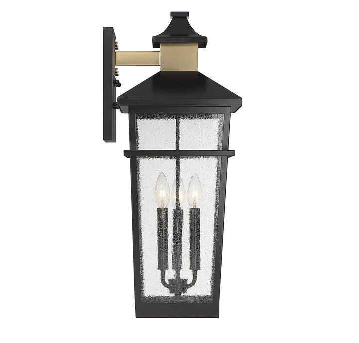 Savoy House Lighting 5-715-143  Kingsley Outdoor Matte Black With Warm Brass
