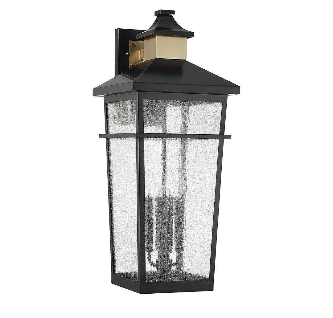 Savoy House Lighting 5-716-143  Kingsley Outdoor Matte Black With Warm Brass