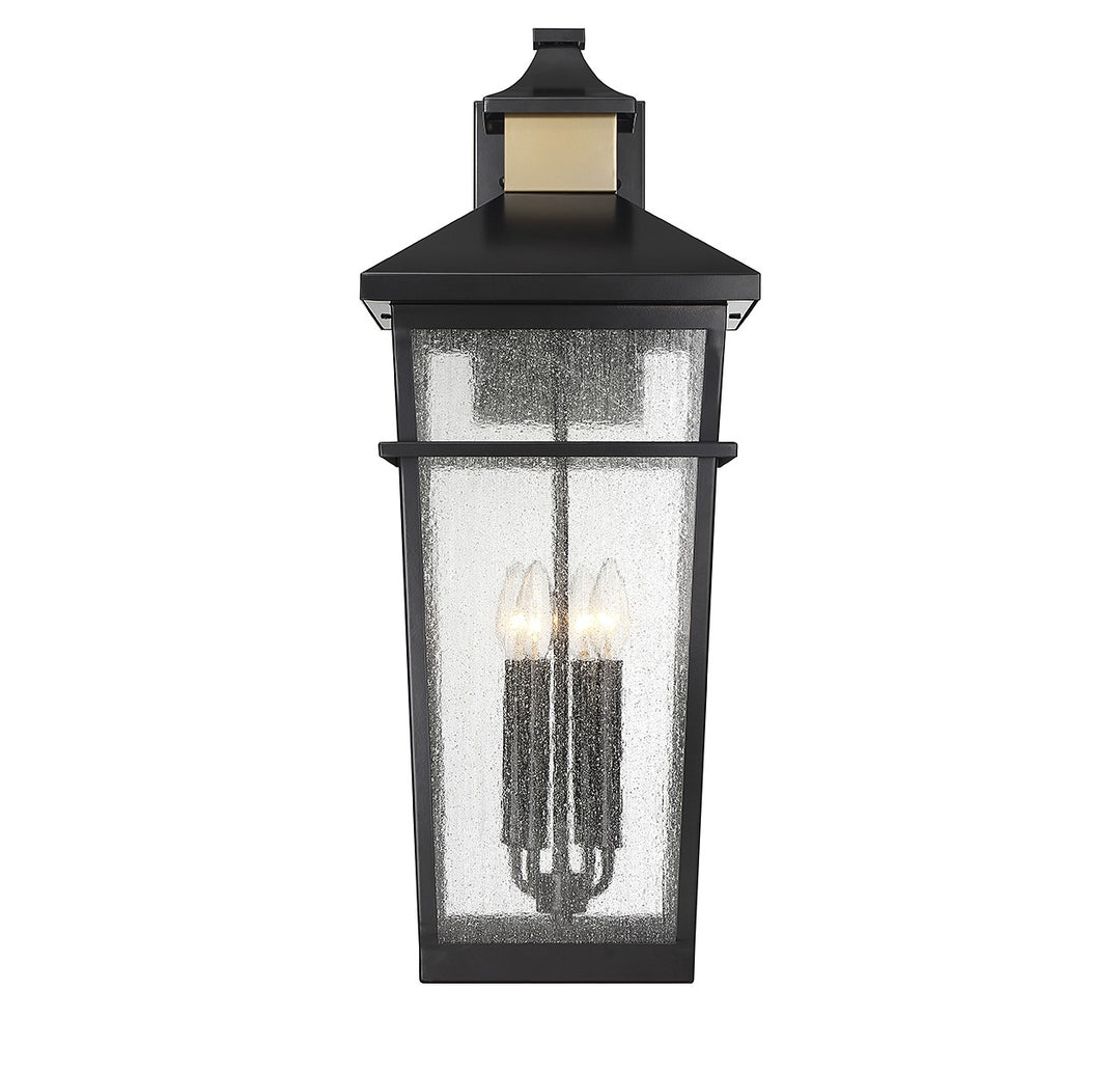 Savoy House Lighting 5-716-143  Kingsley Outdoor Matte Black With Warm Brass