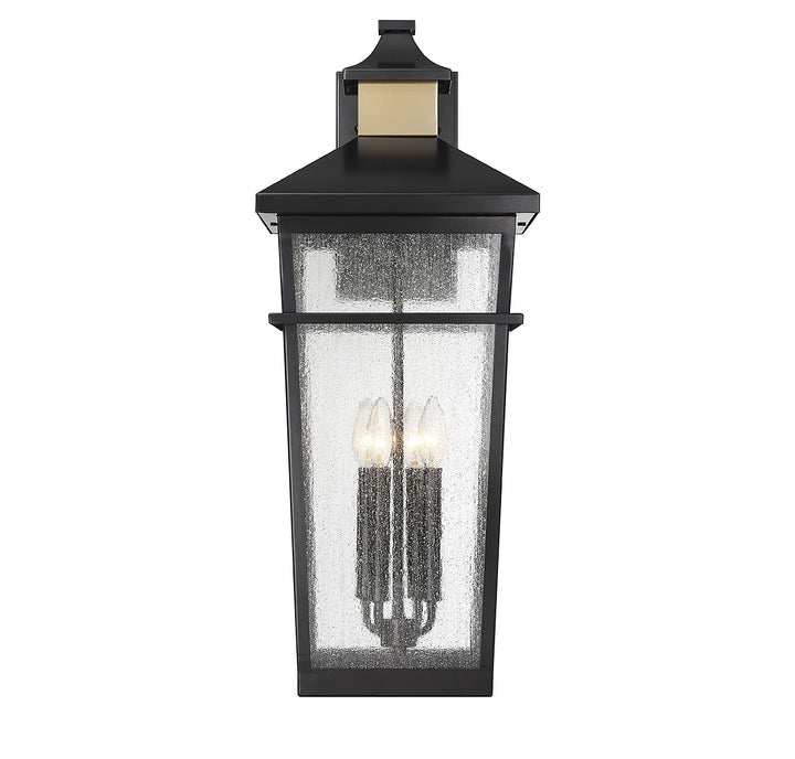 Savoy House Lighting 5-716-143  Kingsley Outdoor Matte Black With Warm Brass
