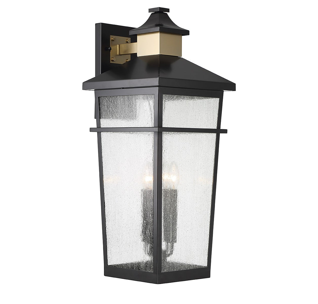 Savoy House Lighting 5-716-143  Kingsley Outdoor Matte Black With Warm Brass