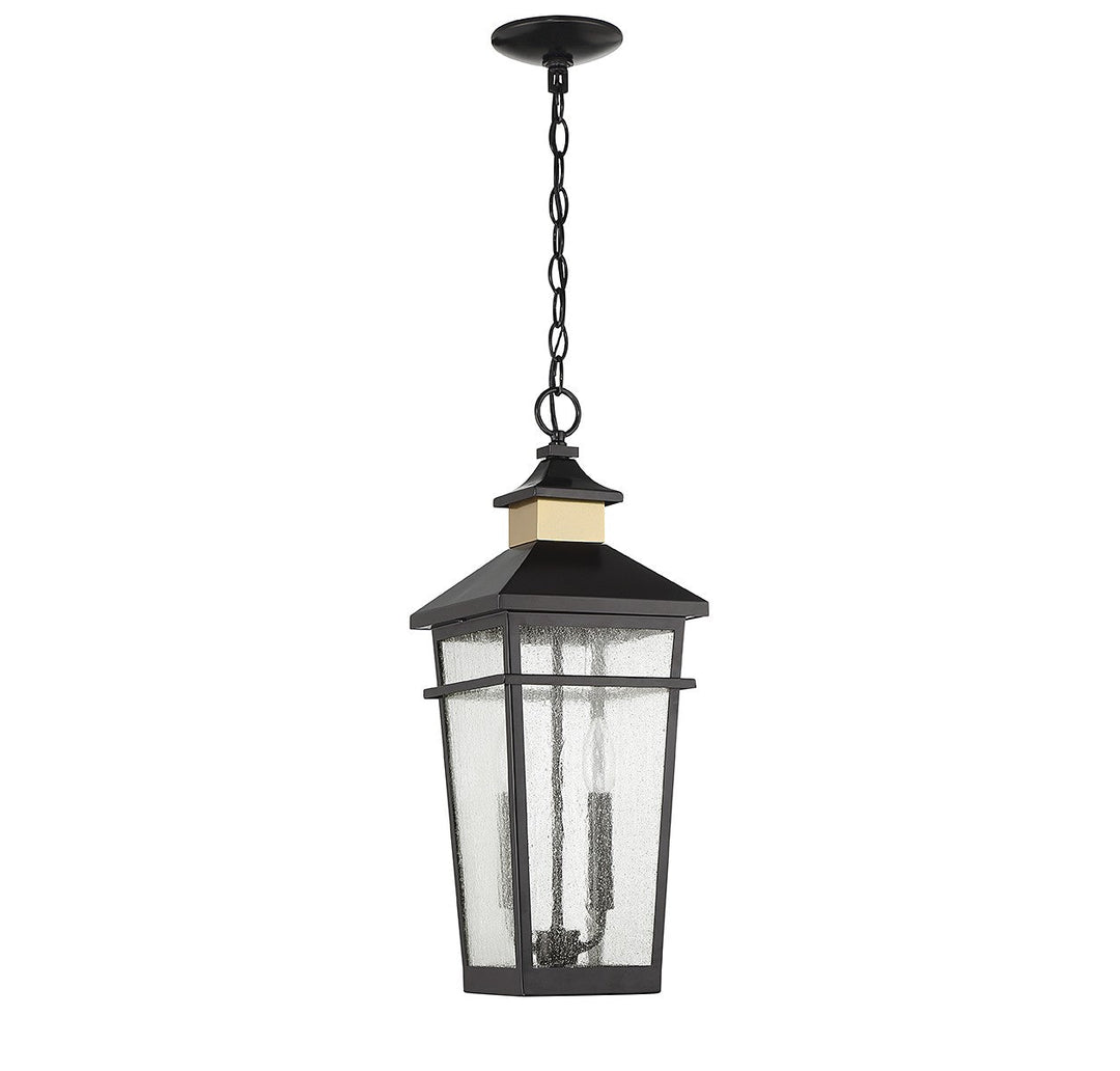 Savoy House Lighting 5-717-143  Kingsley Outdoor Matte Black With Warm Brass