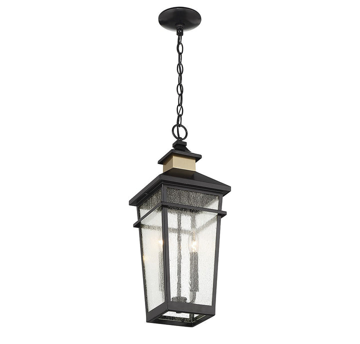 Savoy House Lighting 5-717-143  Kingsley Outdoor Matte Black With Warm Brass