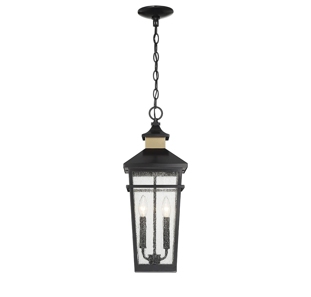 Savoy House Lighting 5-717-143  Kingsley Outdoor Matte Black With Warm Brass