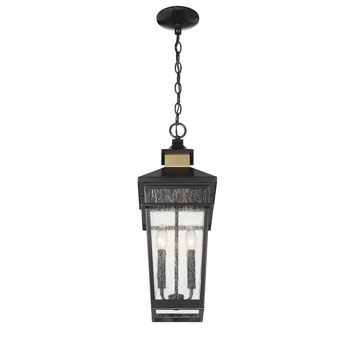 Savoy House Lighting 5-717-143  Kingsley Outdoor Matte Black With Warm Brass