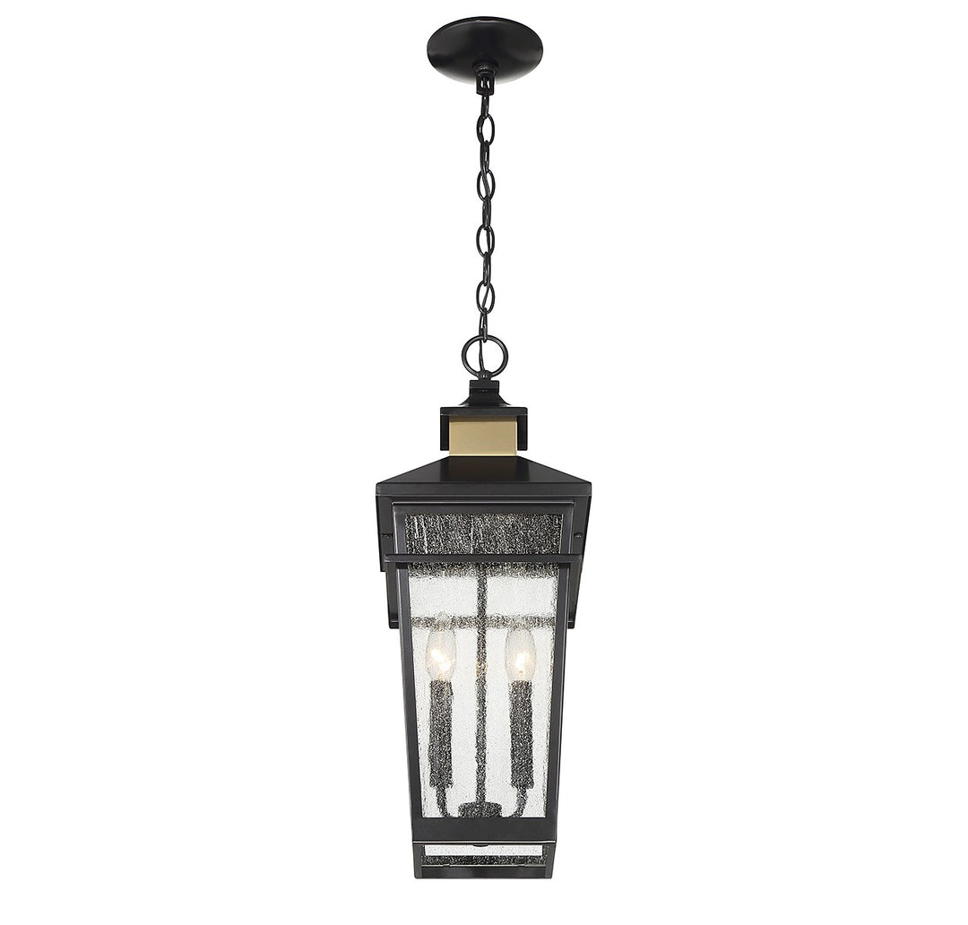 Savoy House Lighting 5-717-143  Kingsley Outdoor Matte Black With Warm Brass