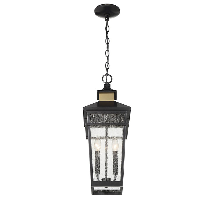 Savoy House Lighting 5-717-143  Kingsley Outdoor Matte Black With Warm Brass