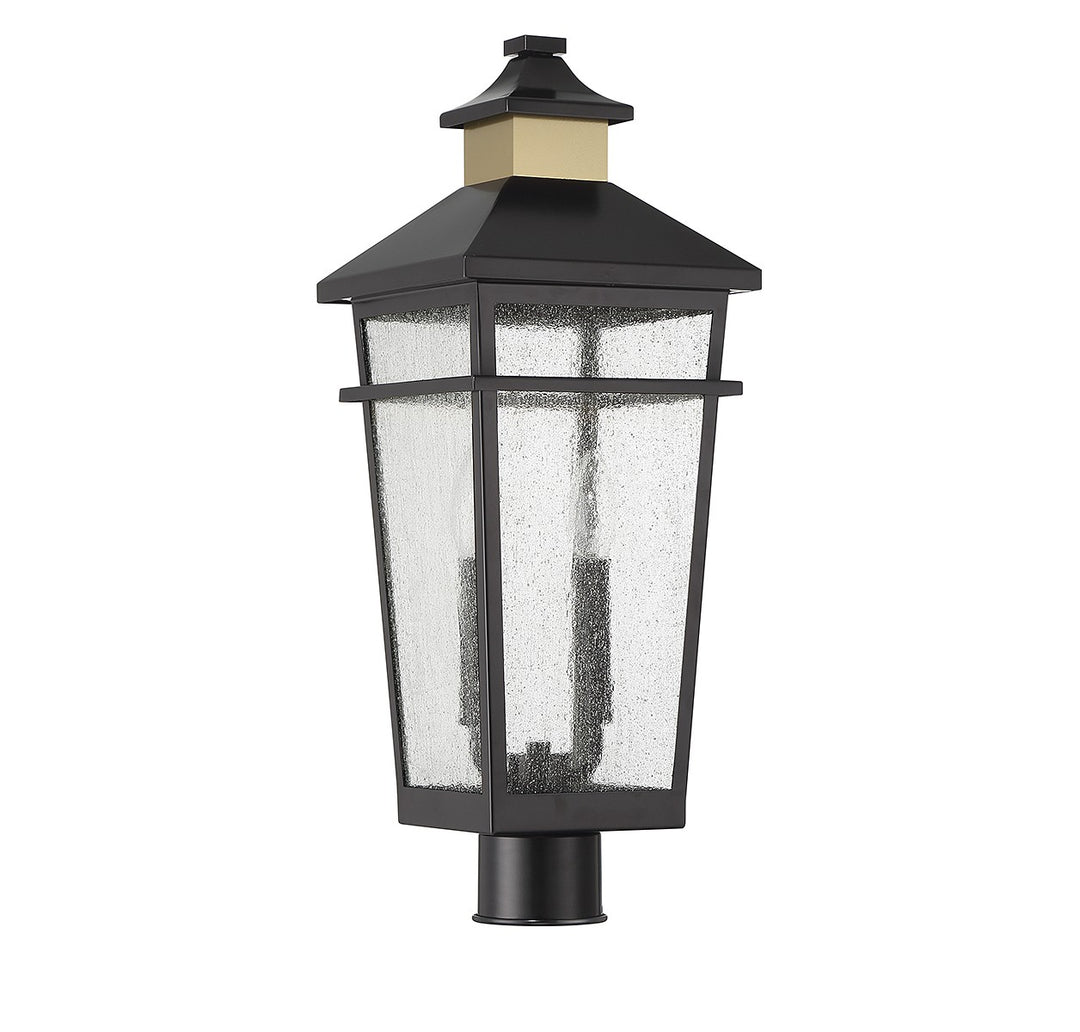 Savoy House Lighting 5-718-143  Kingsley Outdoor Matte Black With Warm Brass